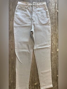 NWT VTG Route 66 Stretch Fit Gray Denim Button High Rise Jeans 30/29 Women 9/10